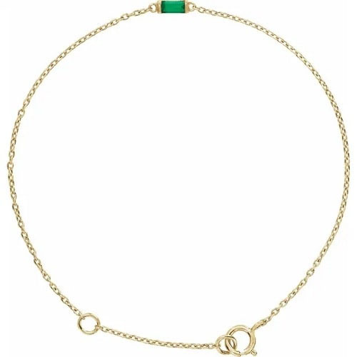 Richella Emerald Channel Set  Diamond Bracelet