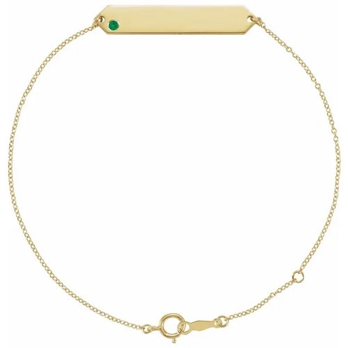 Rossa Emerald Bezel Set  Diamond Bracelet