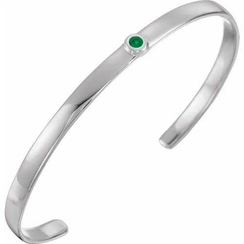 Rollande Emerald Bezel Set  Diamond Bracelet