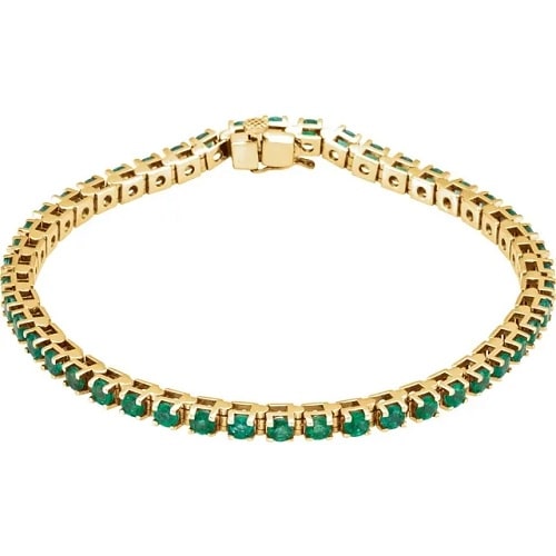 Resa Emerald 4 Prong  Diamond Bracelet