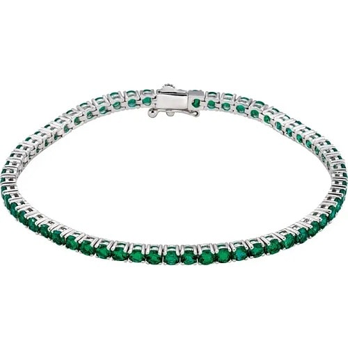 Reverie Emerald 4 Prong  Diamond Bracelet