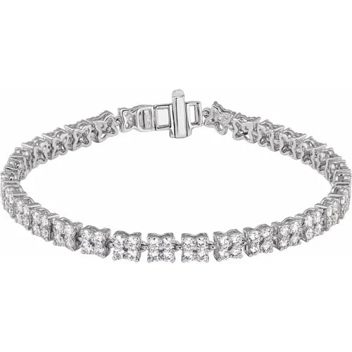 Sharlee Natural 4 Prong  Diamond Bracelet