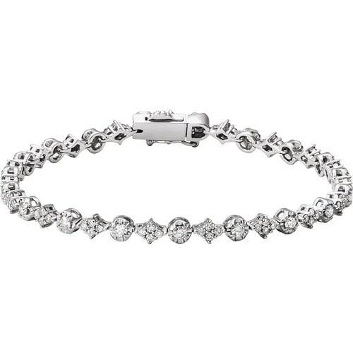 Stefany Natural 4 Prong  Diamond Bracelet