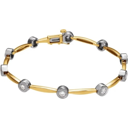 1 Ct Lab-Created Round Cut Shelanda  Diamond Tennis Bracelets in Silver 925