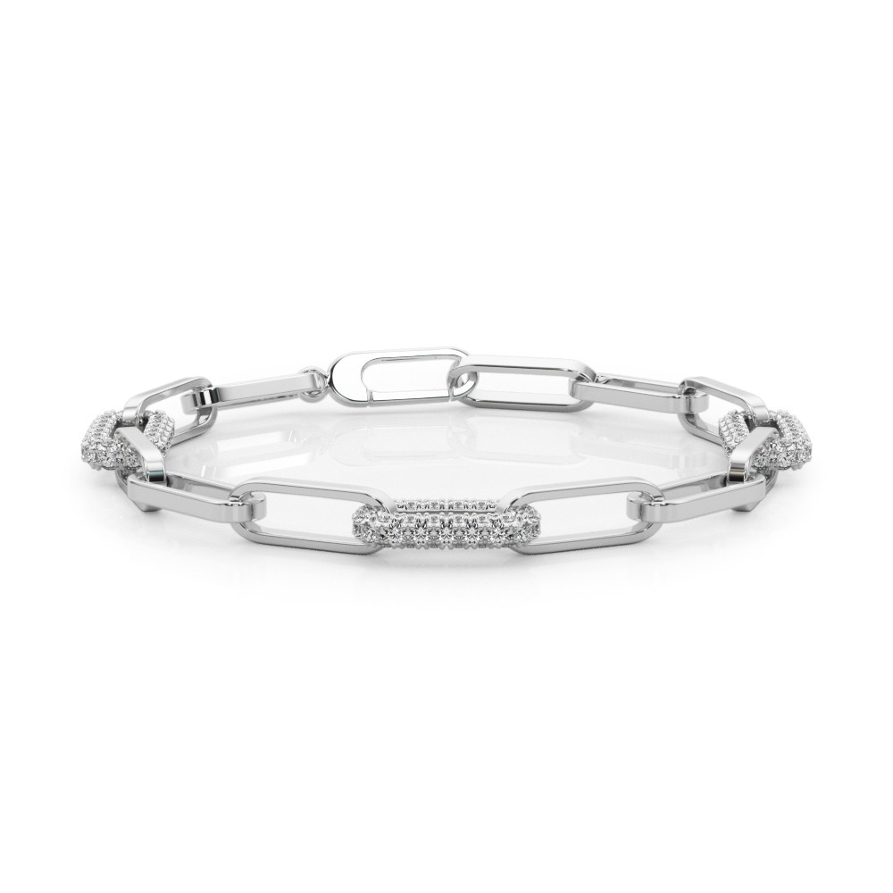 Satchel Natural Prong Set  Diamond Bracelet