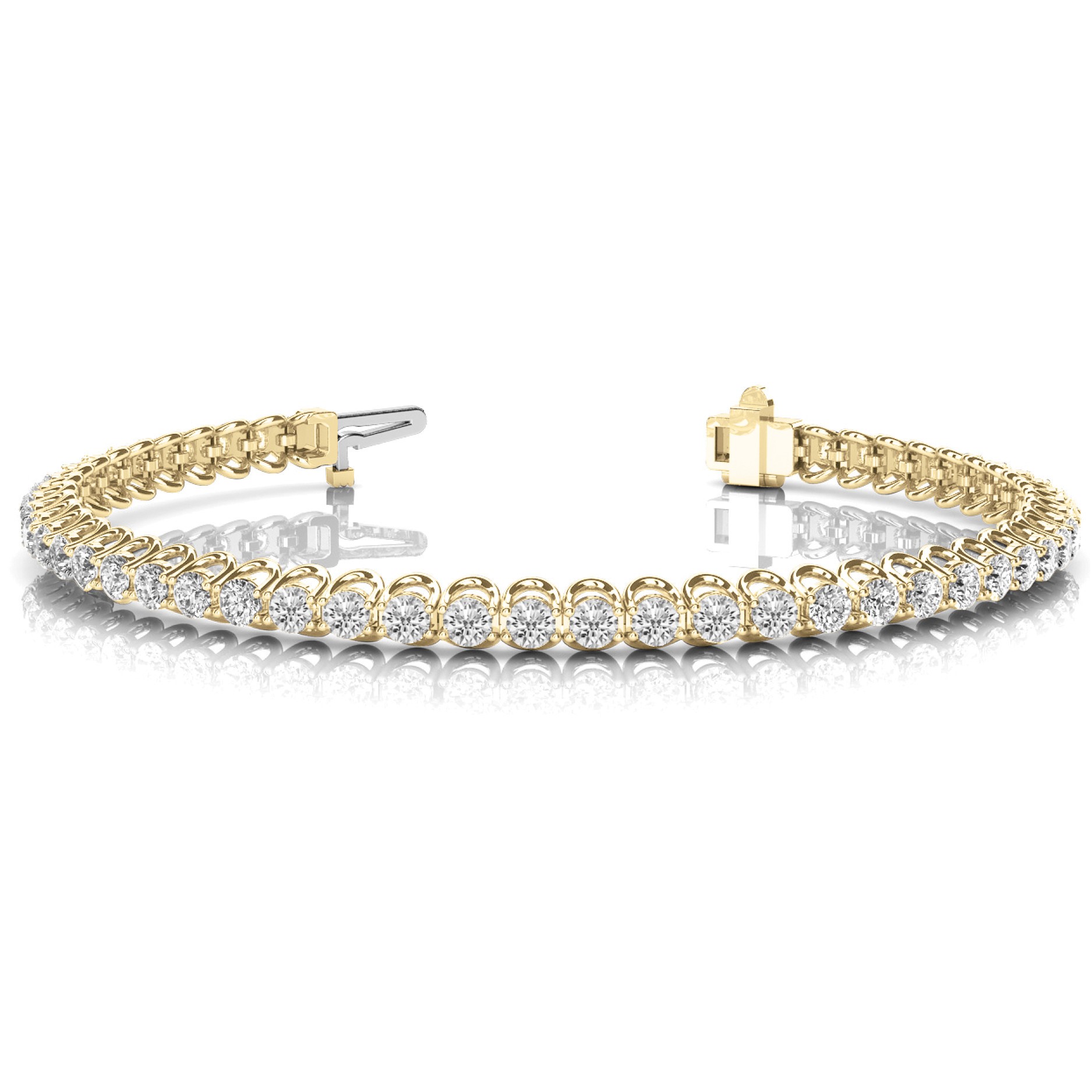 Prue Natural 4 Prong  Diamond Bracelet