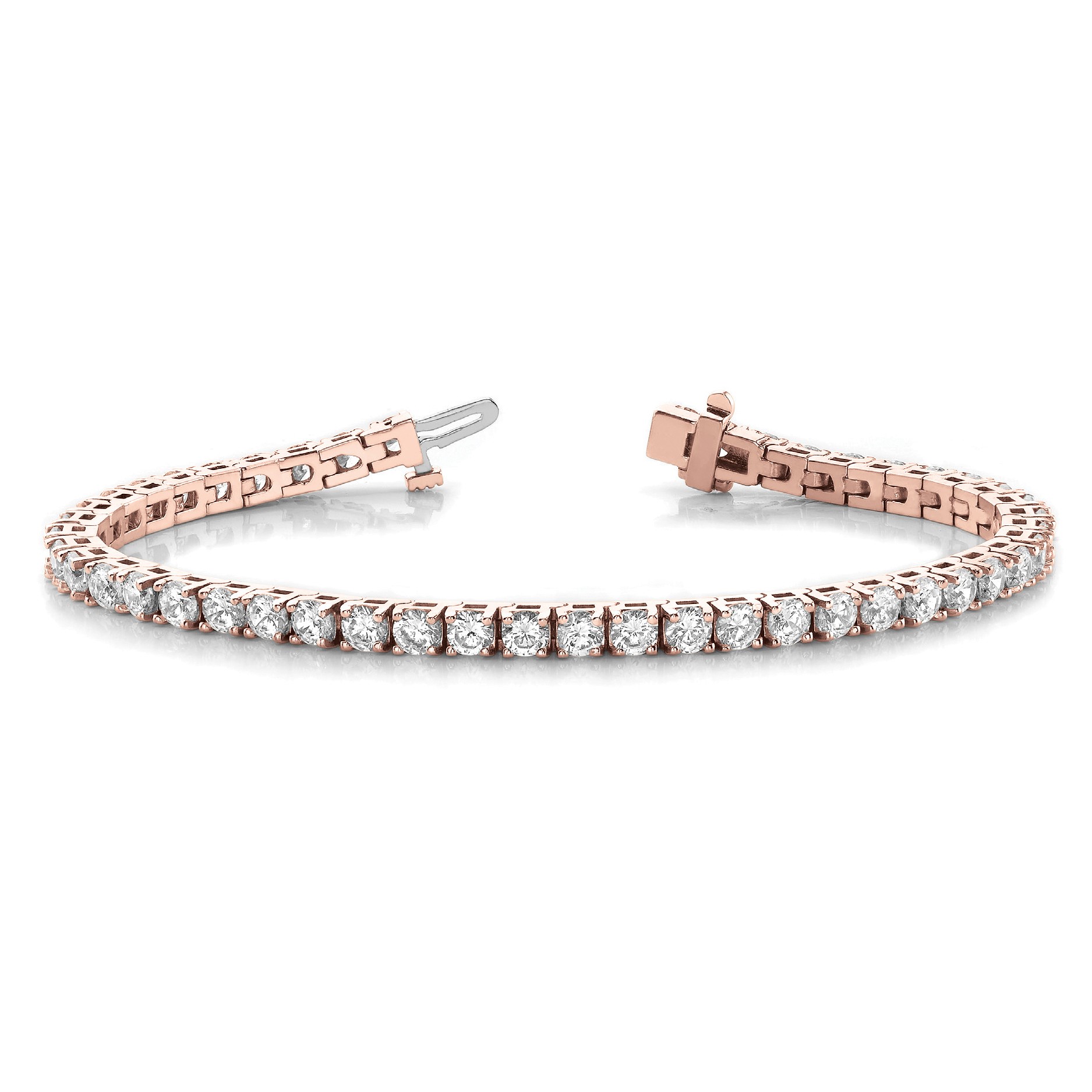 Retta Natural 4 Prong  Diamond Bracelet