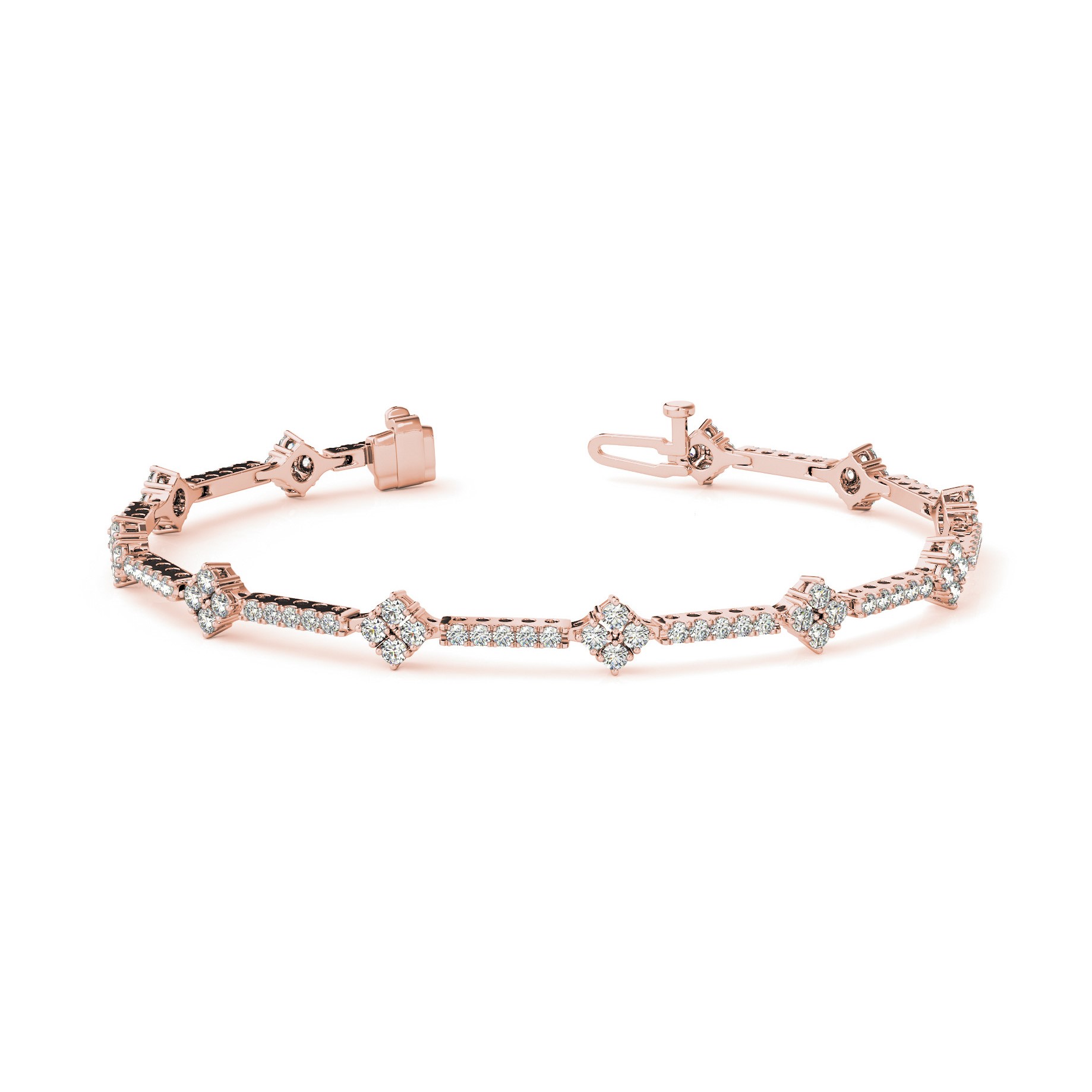 Romi Natural 4 Prong  Diamond Bracelet