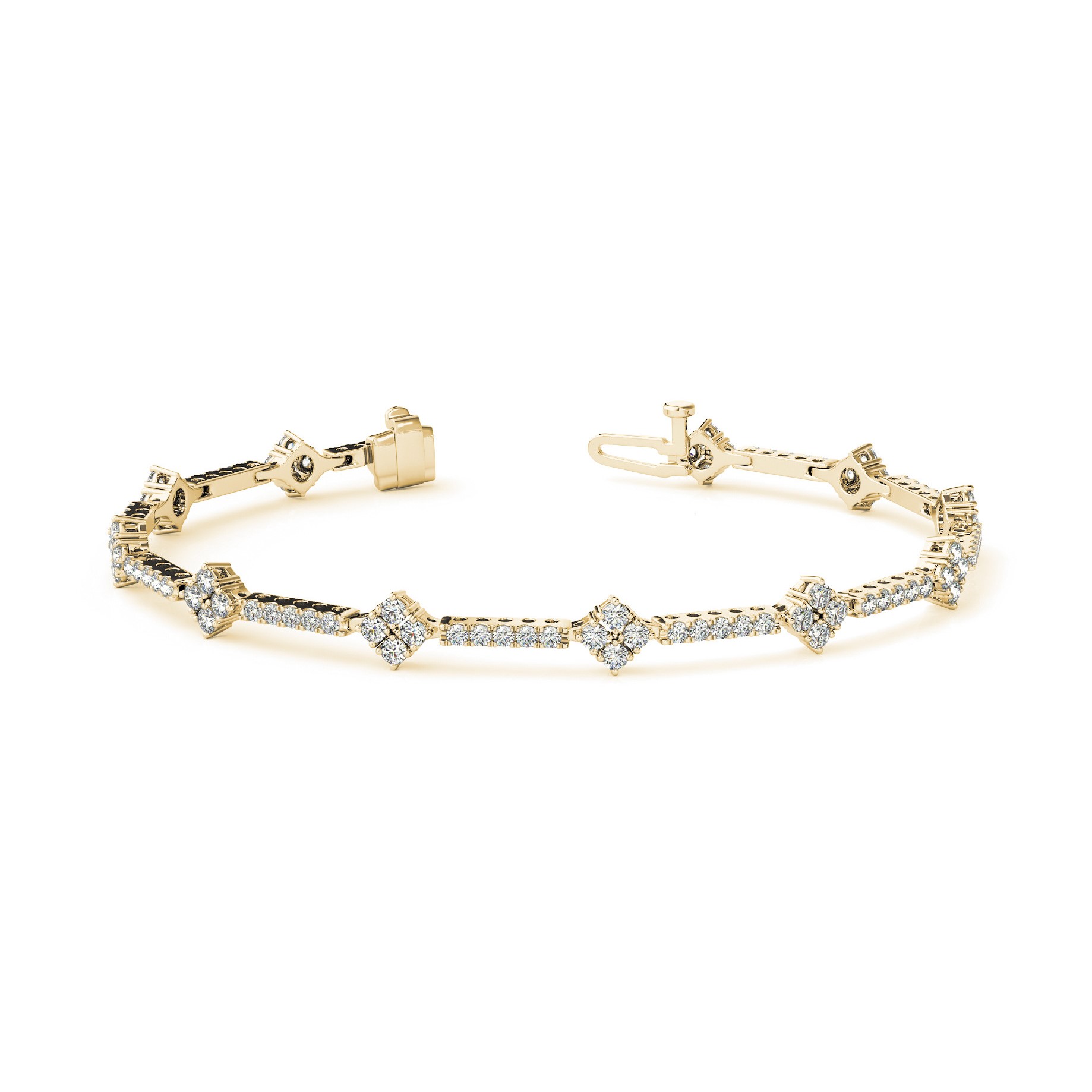 Romi Natural 4 Prong  Diamond Bracelet