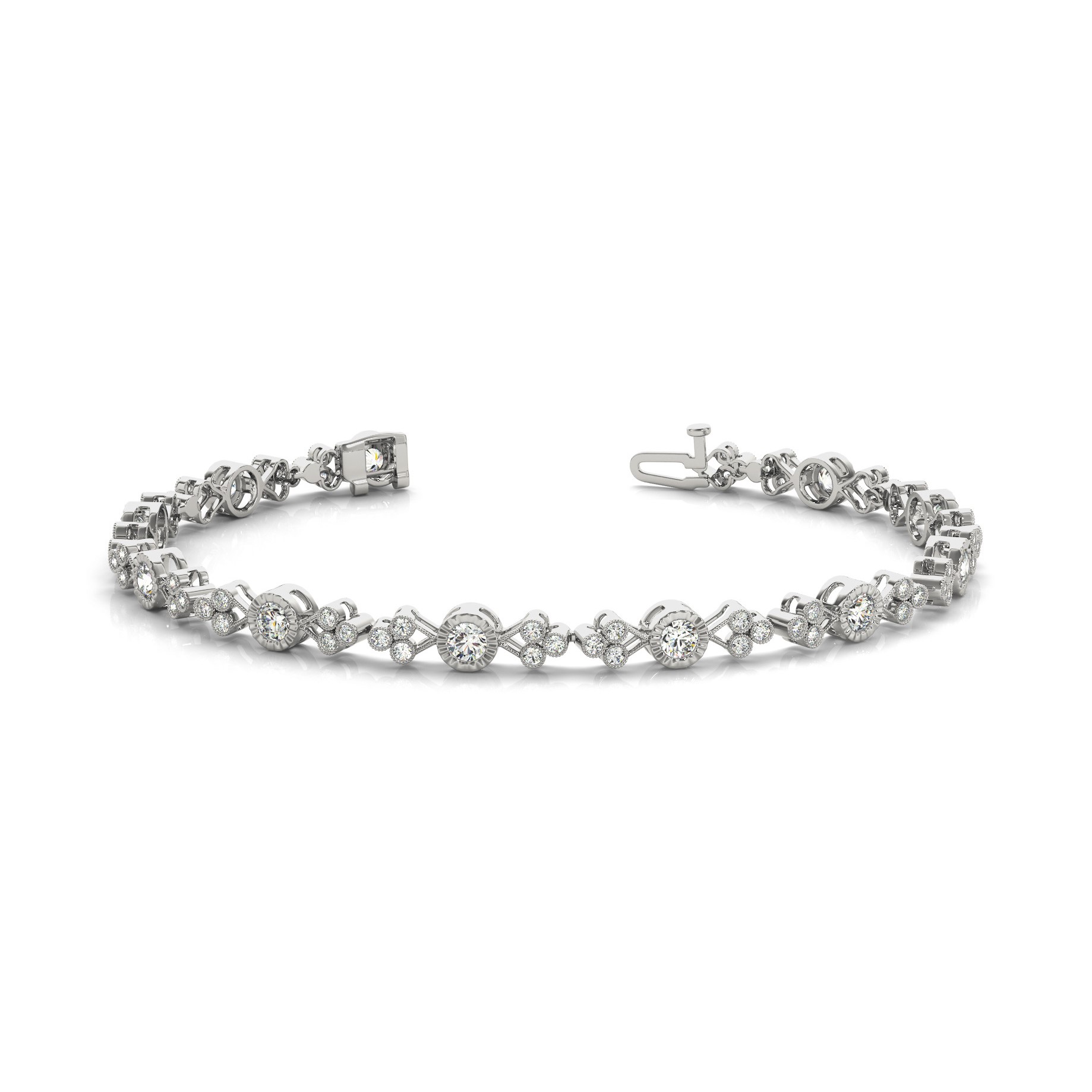 Rosanne Natural Bezel Set  Diamond Bracelet