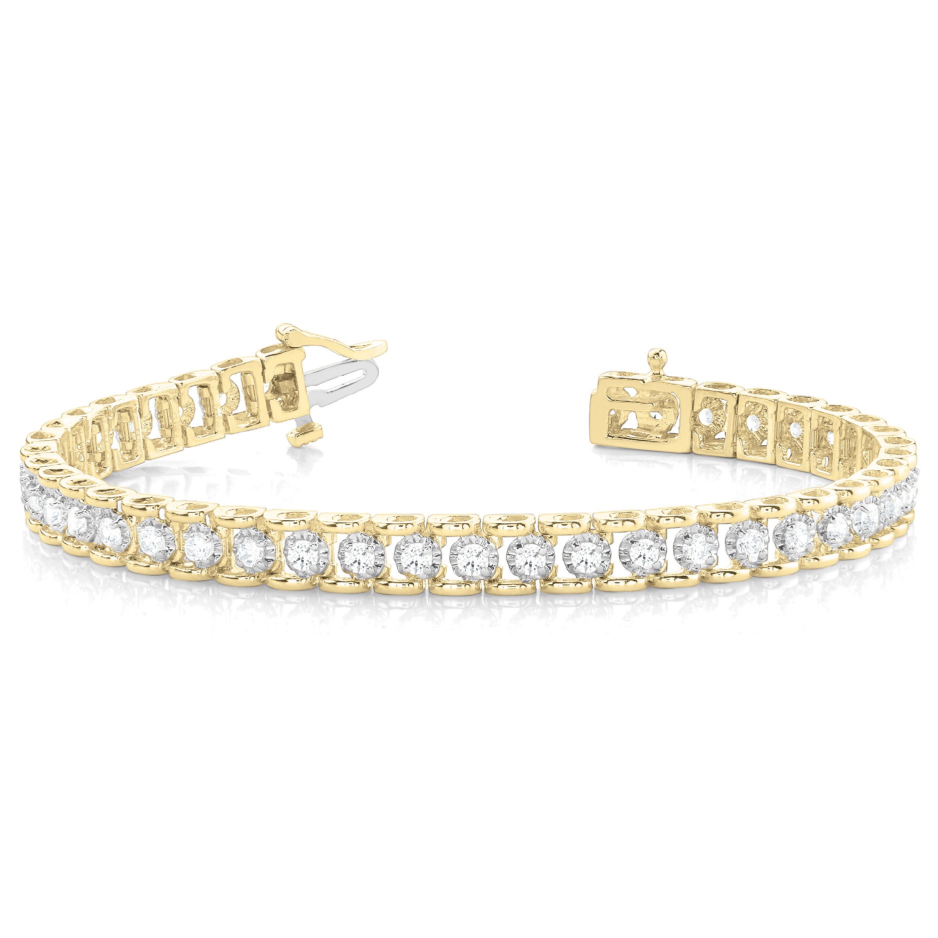 Perrie Natural 4 Prong  Diamond Bracelet