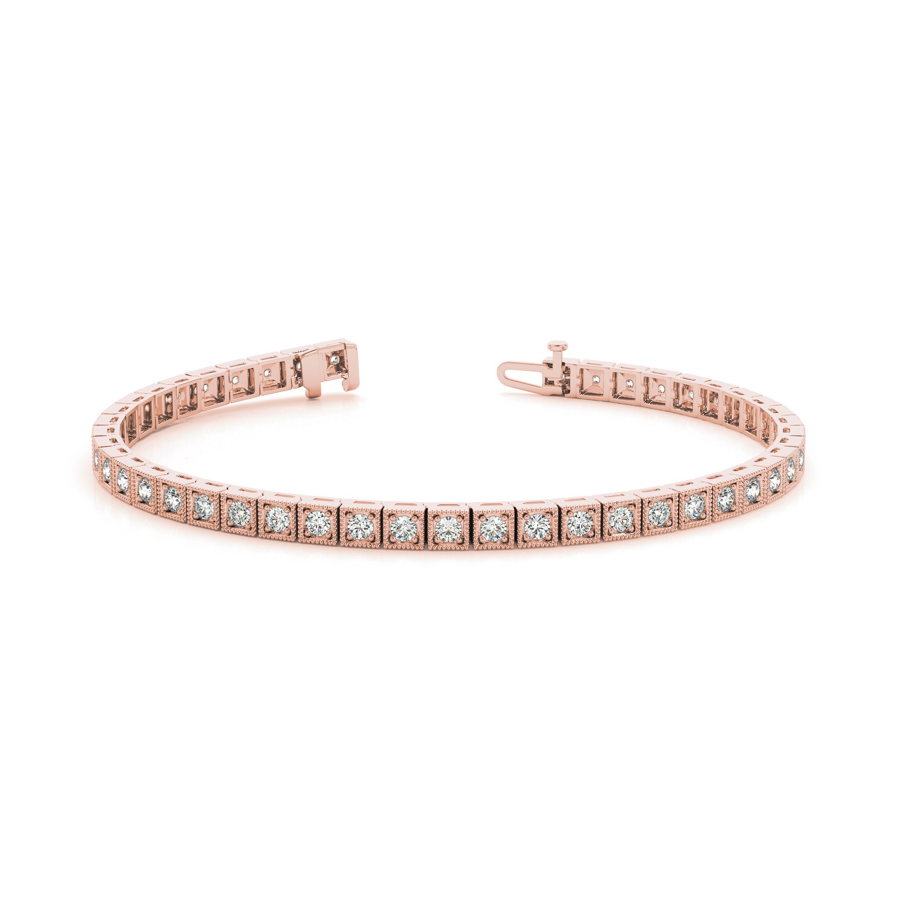Peppi Natural 4 Prong  Diamond Bracelet