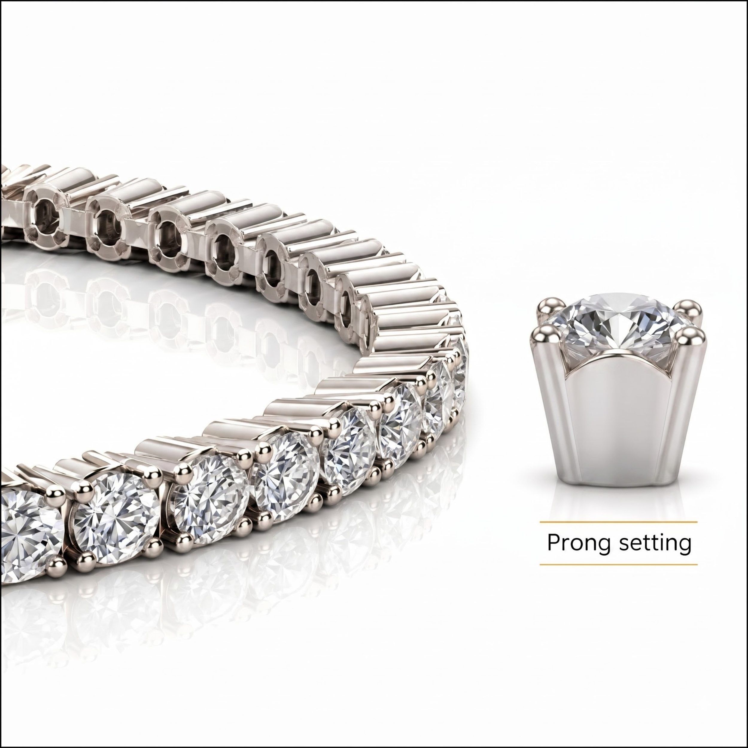 Rosabel 4 Prong Tennis Diamond Bracelet | Sunshine Diamonds