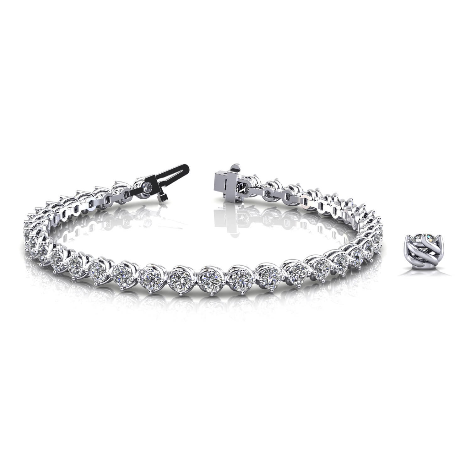 Roxie Natural 4 Prong  Diamond Bracelet