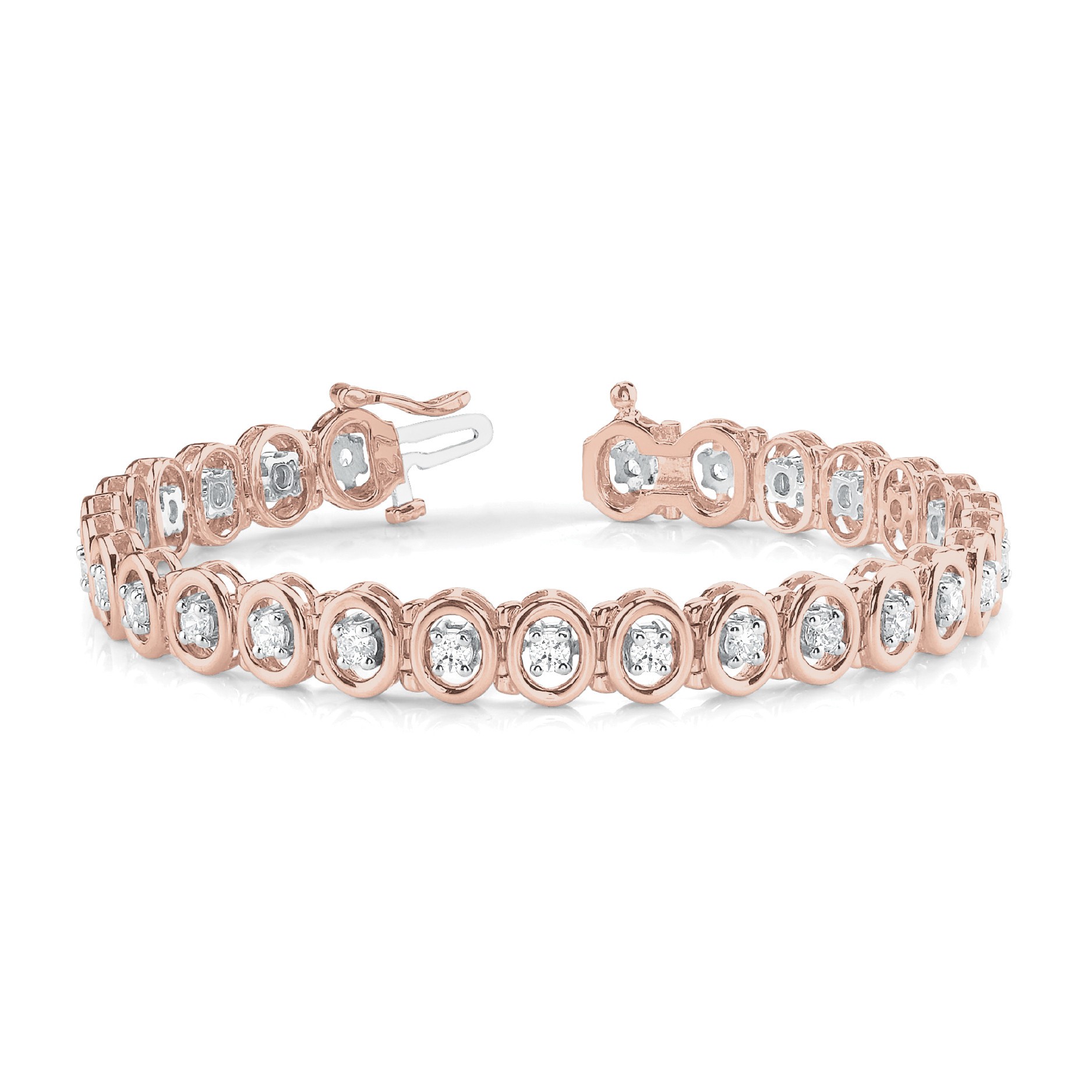 Ria Natural 4 Prong  Diamond Bracelet