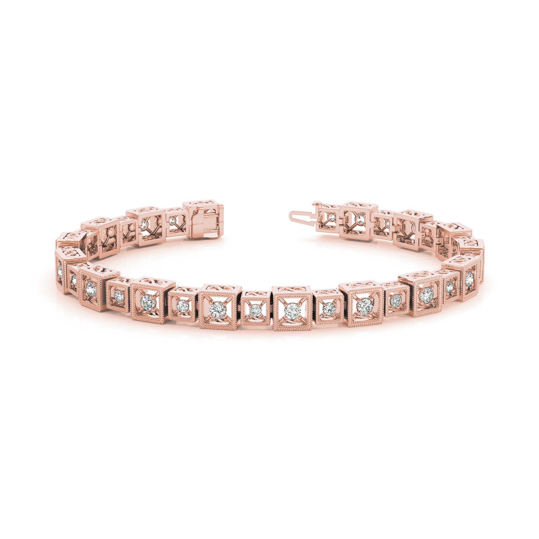 Raylyn Natural 4 Prong  Diamond Bracelet