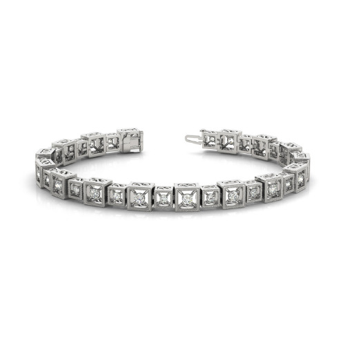 Raylyn Natural 4 Prong  Diamond Bracelet