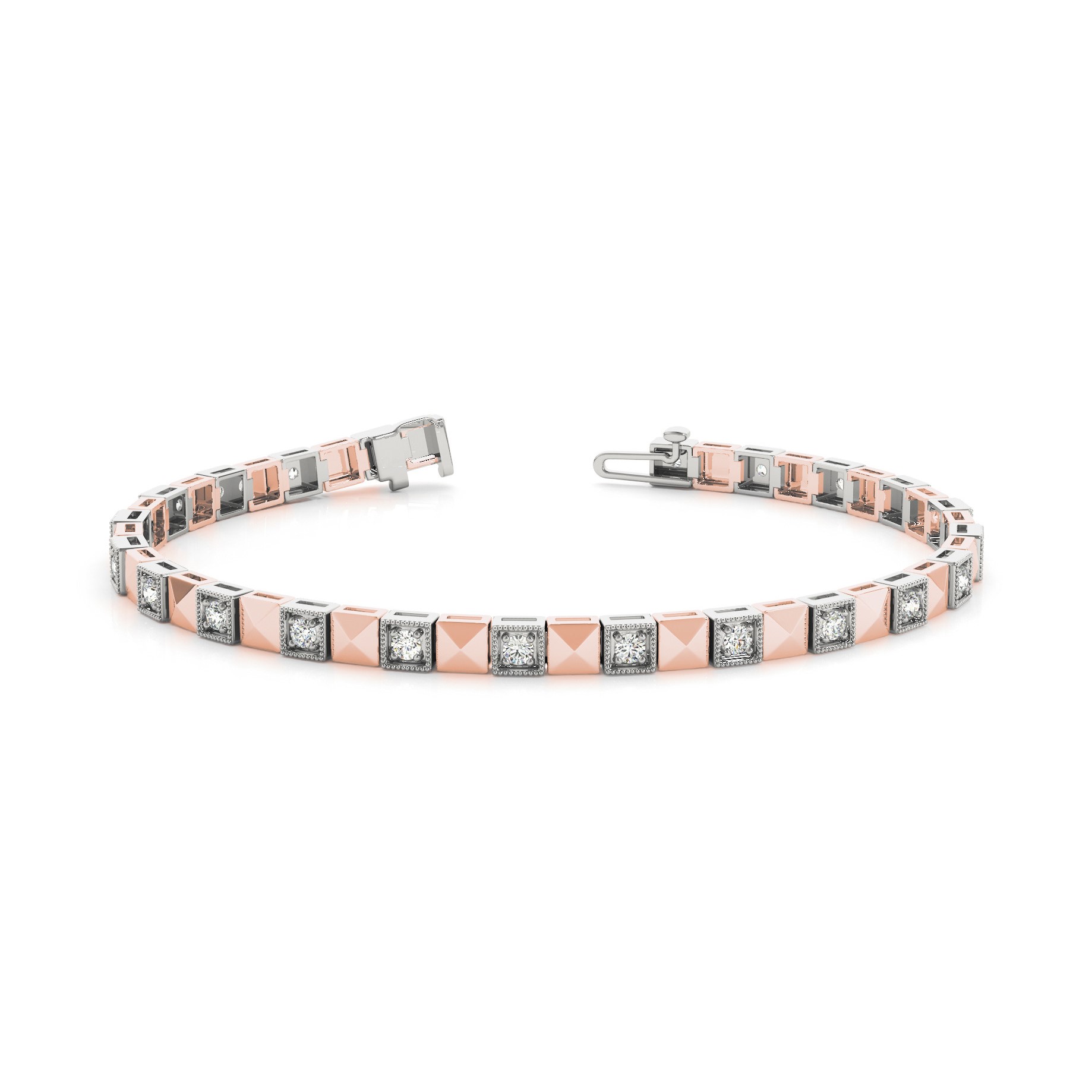 Pearlie Natural 4 Prong  Diamond Bracelet