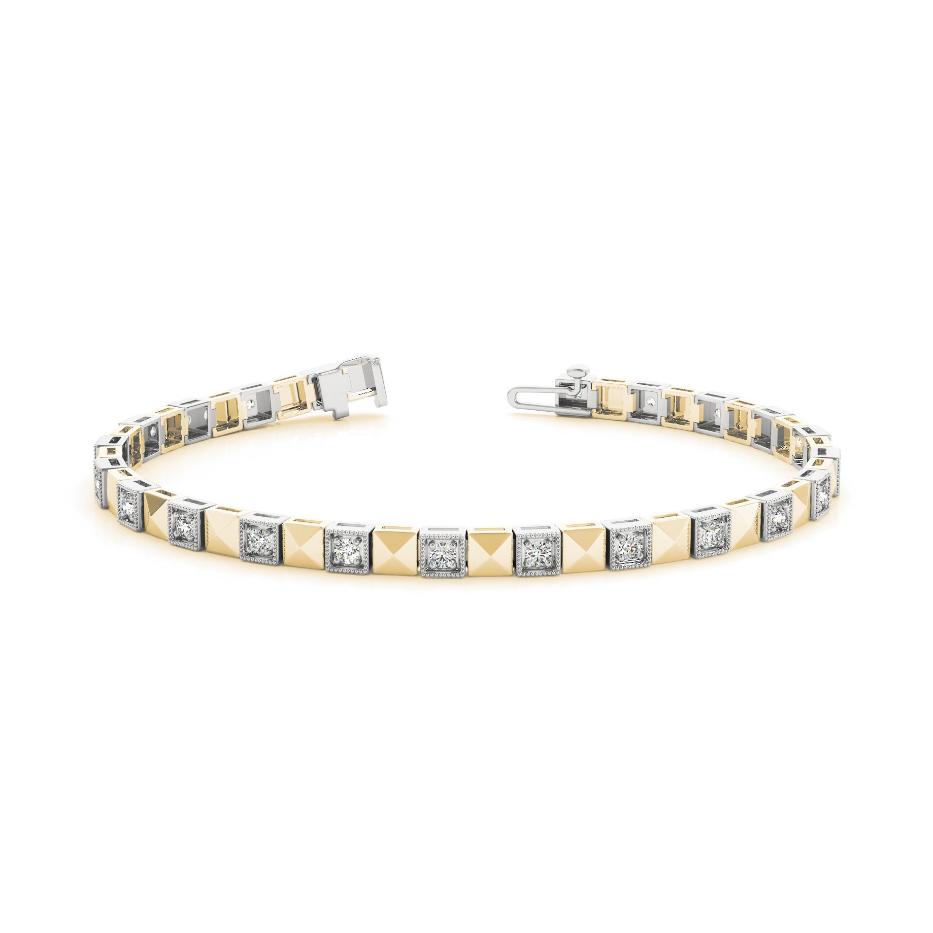 Pearlie Natural 4 Prong  Diamond Bracelet