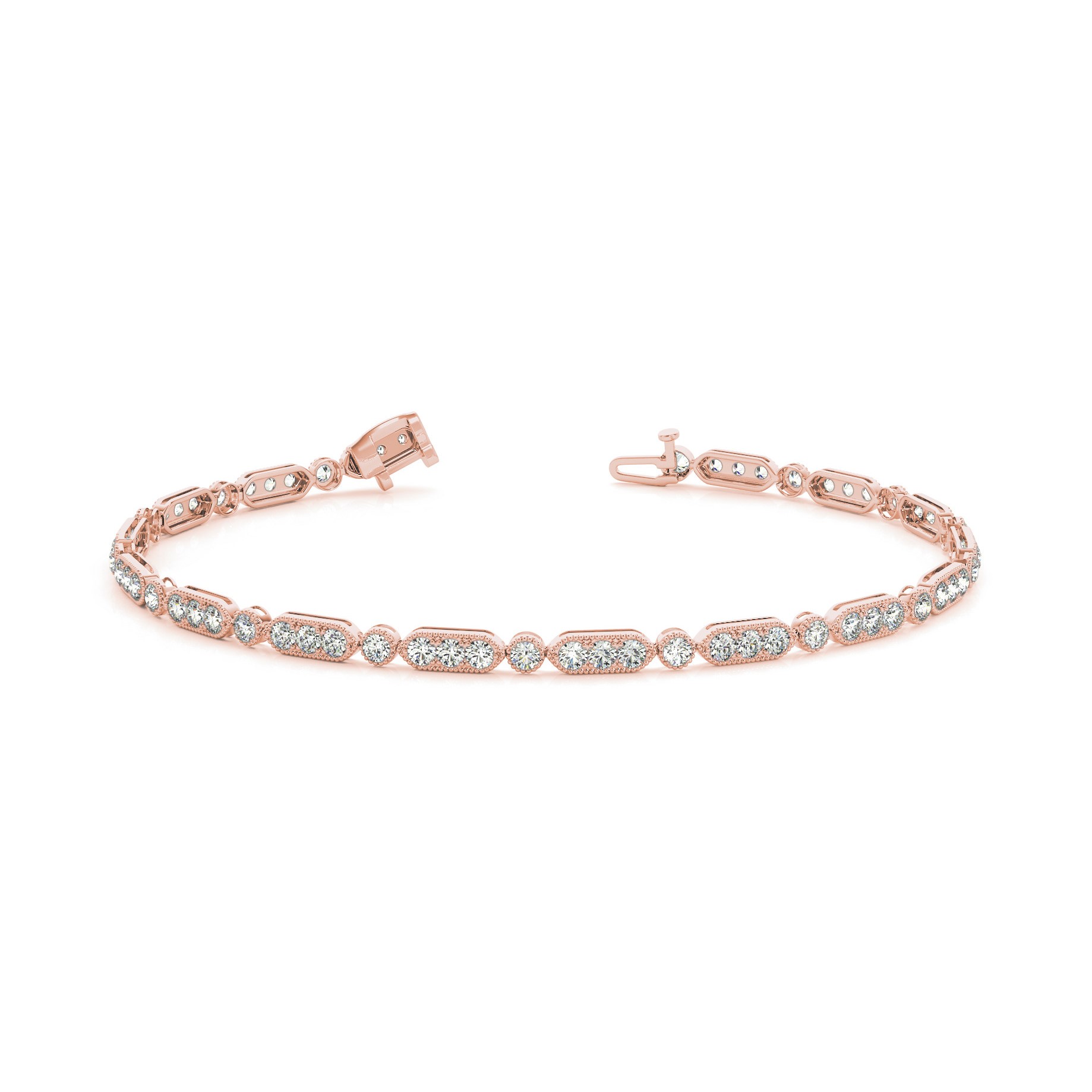 Prisma Natural Prong Set  Diamond Bracelet