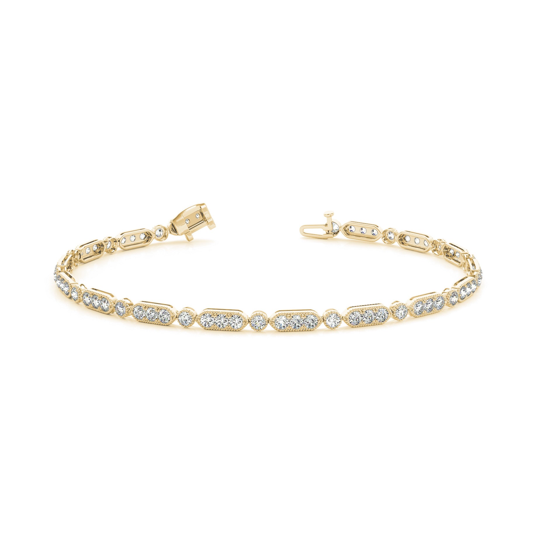 Prisma Natural Prong Set  Diamond Bracelet