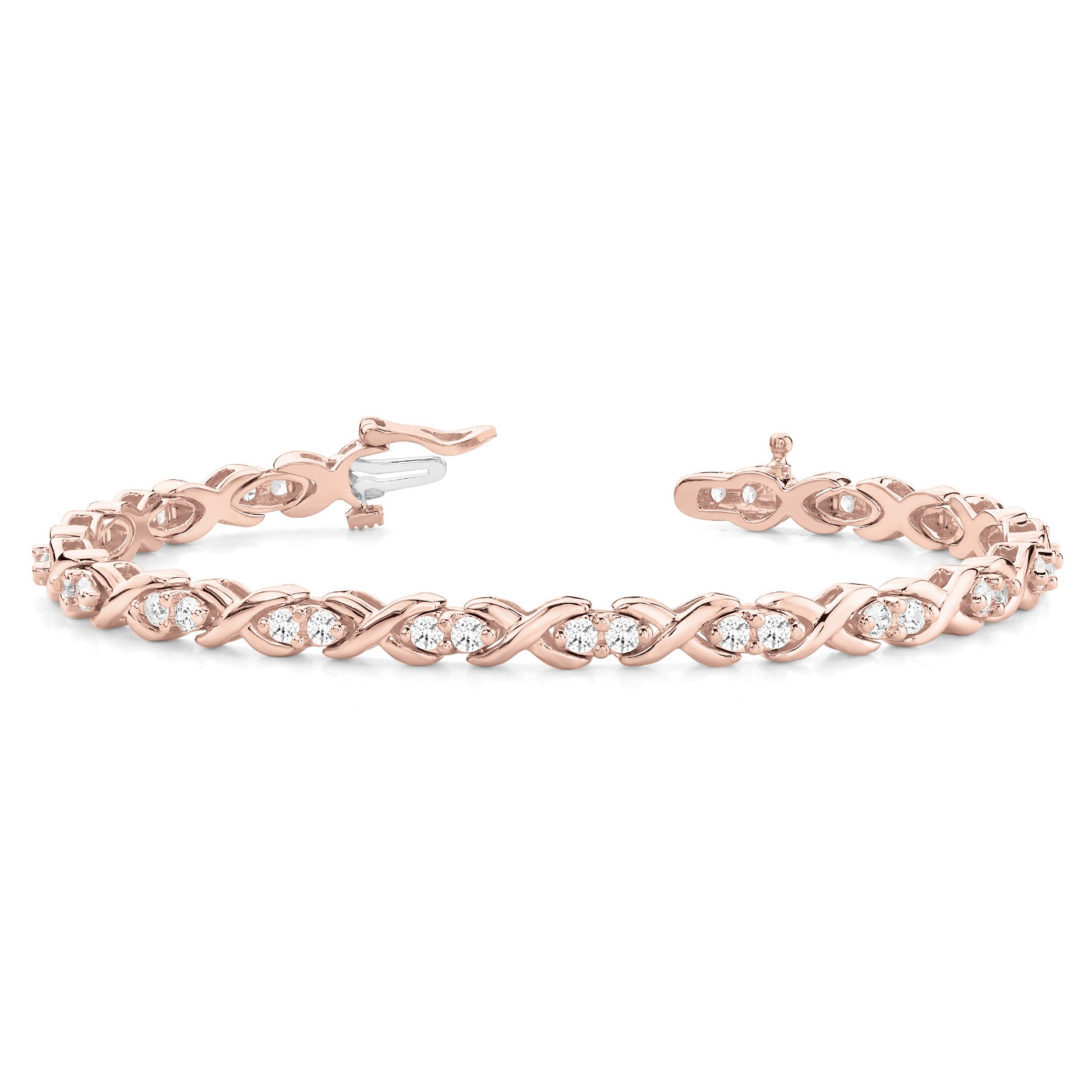 Rosy Natural XO  Diamond Bracelet