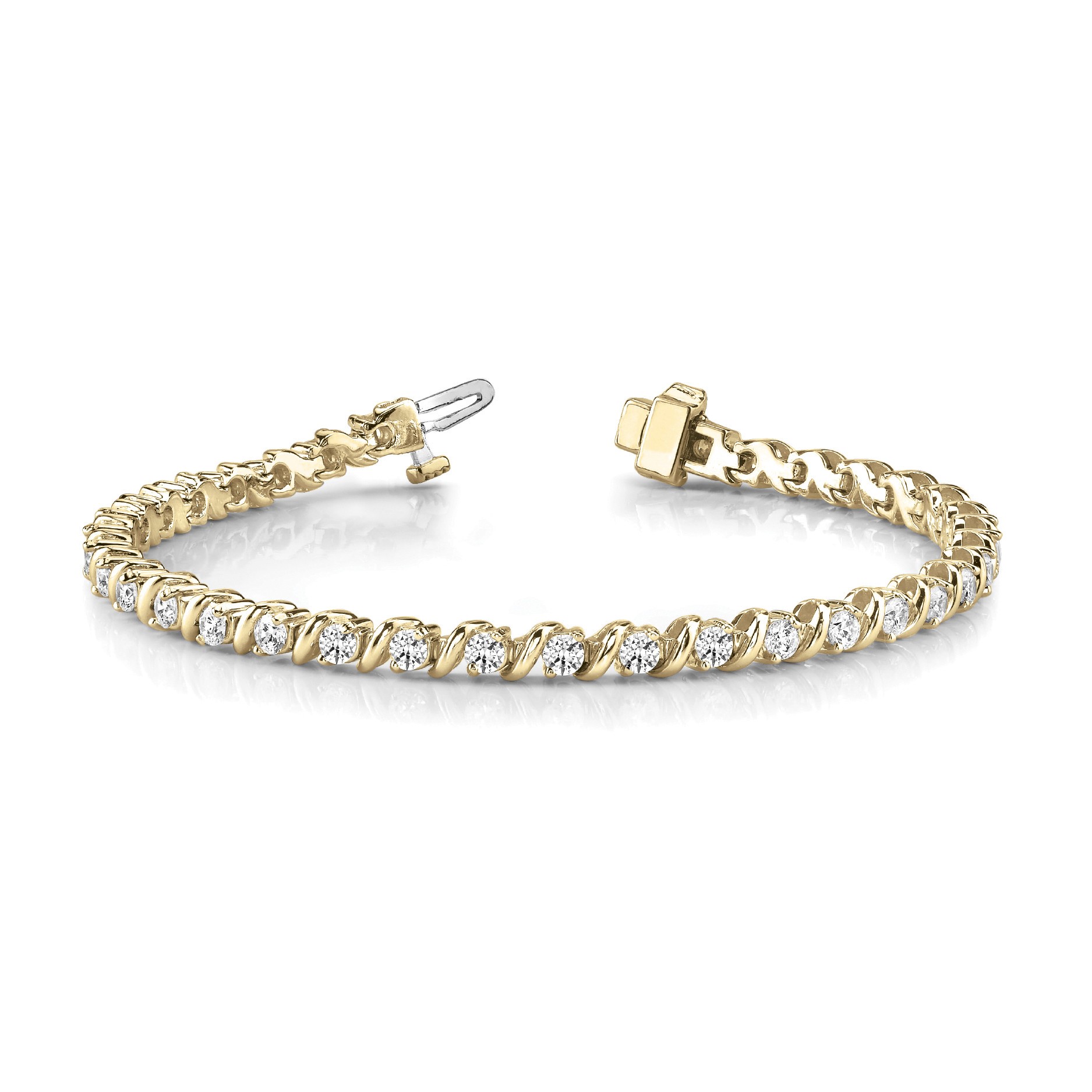 Prynne Lab-Created S Link  Diamond Bracelet