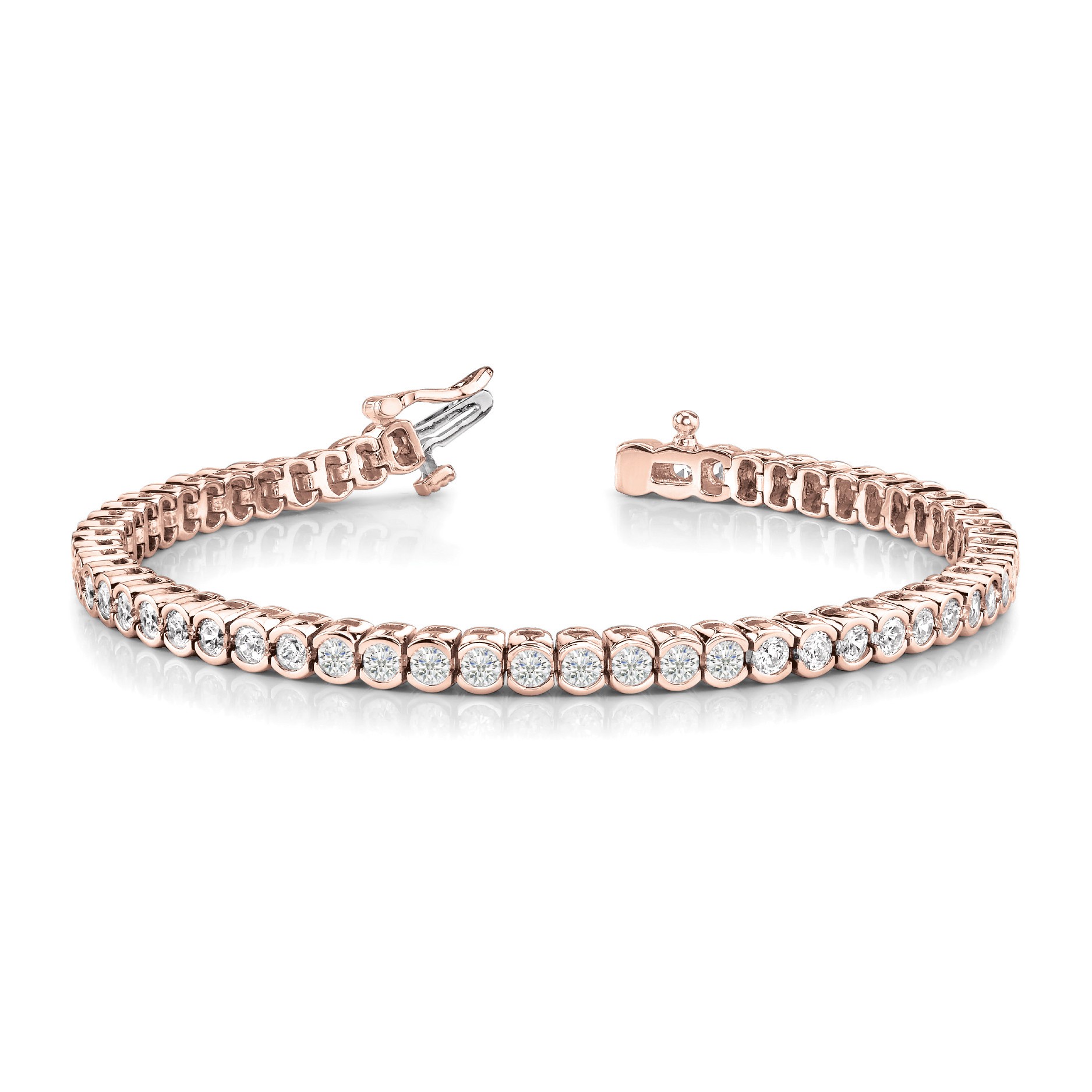 Rayelle Natural Semi Bezel  Diamond Bracelet