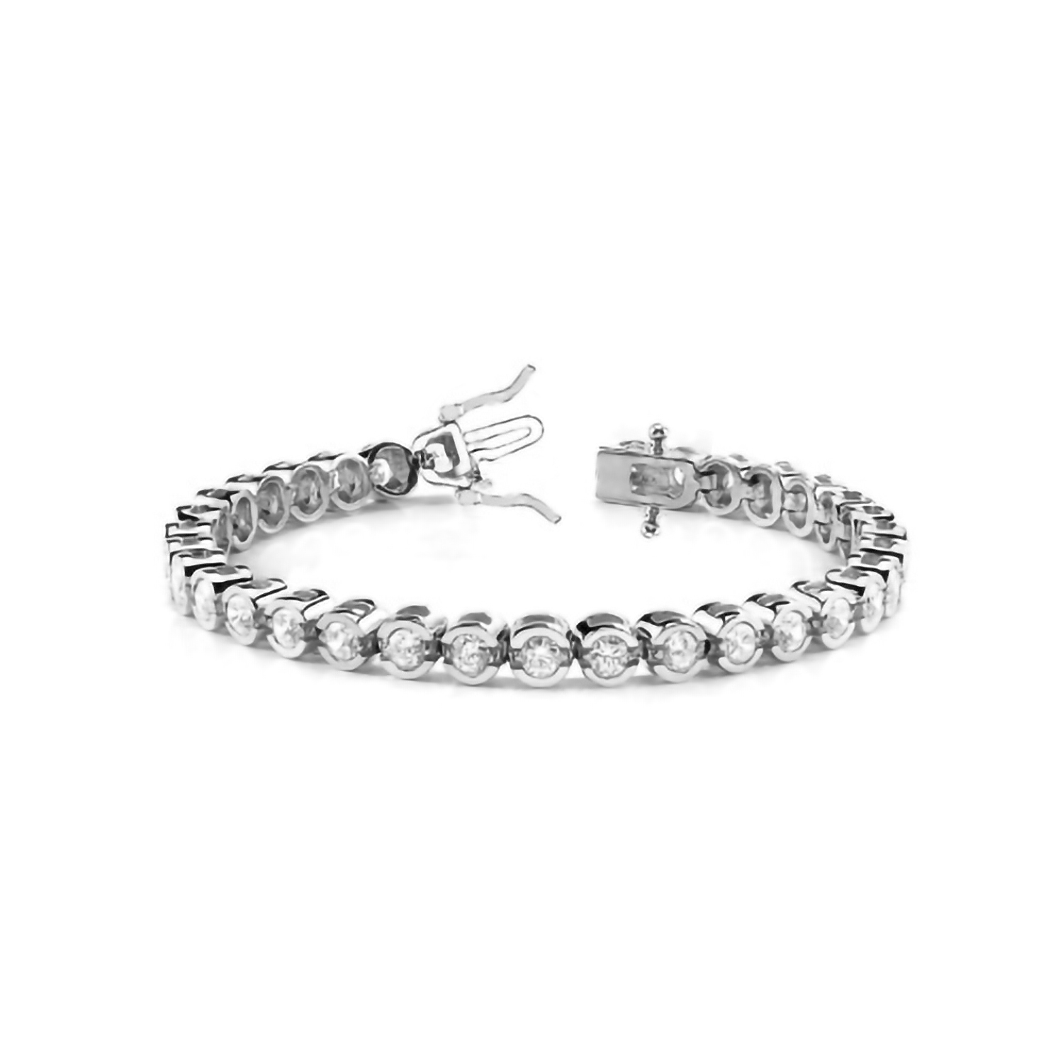 Rylee 1.00 - 10.00 Carat Natural Semi Bezel  Diamond Bracelet