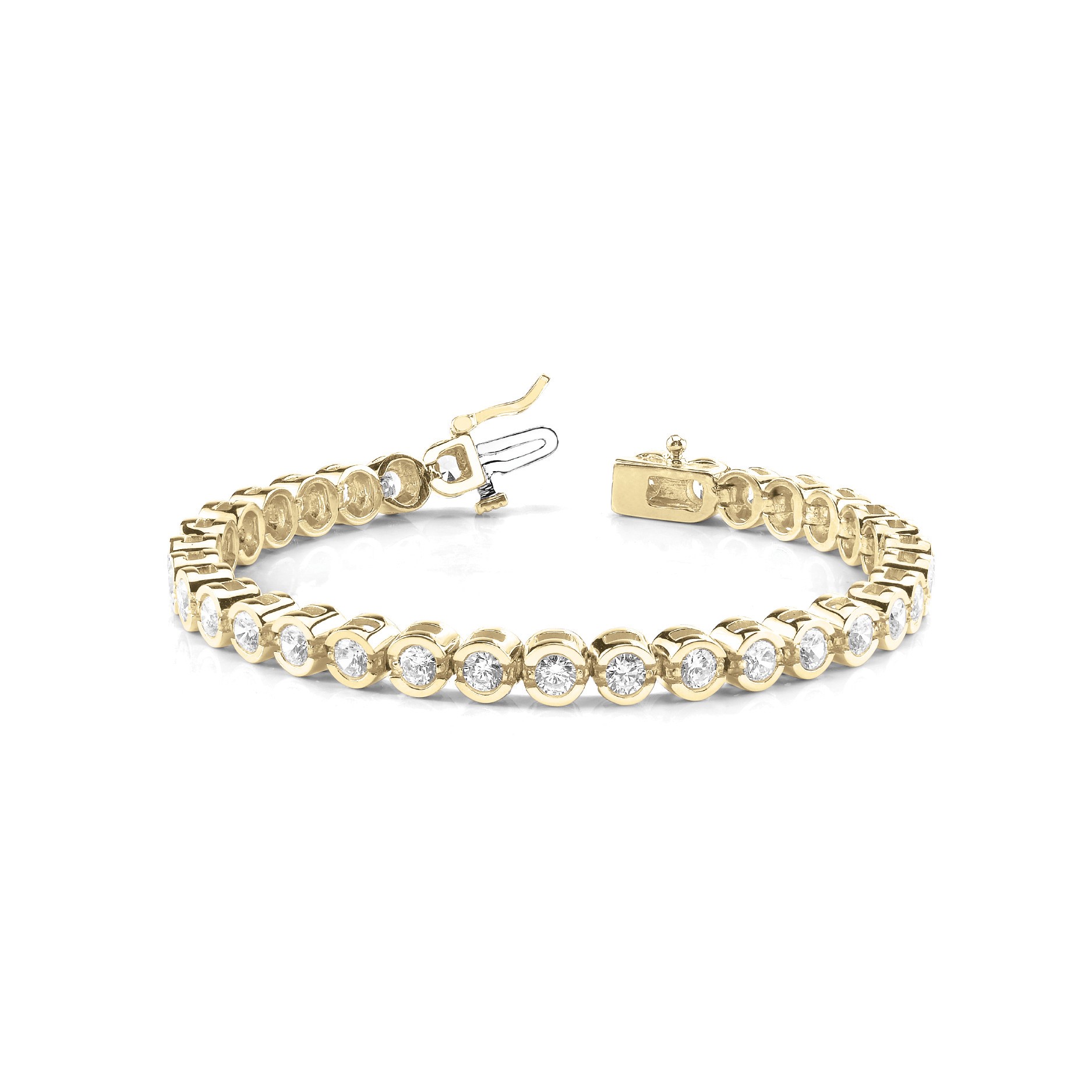 Rylee Natural Semi Bezel  Diamond Bracelet