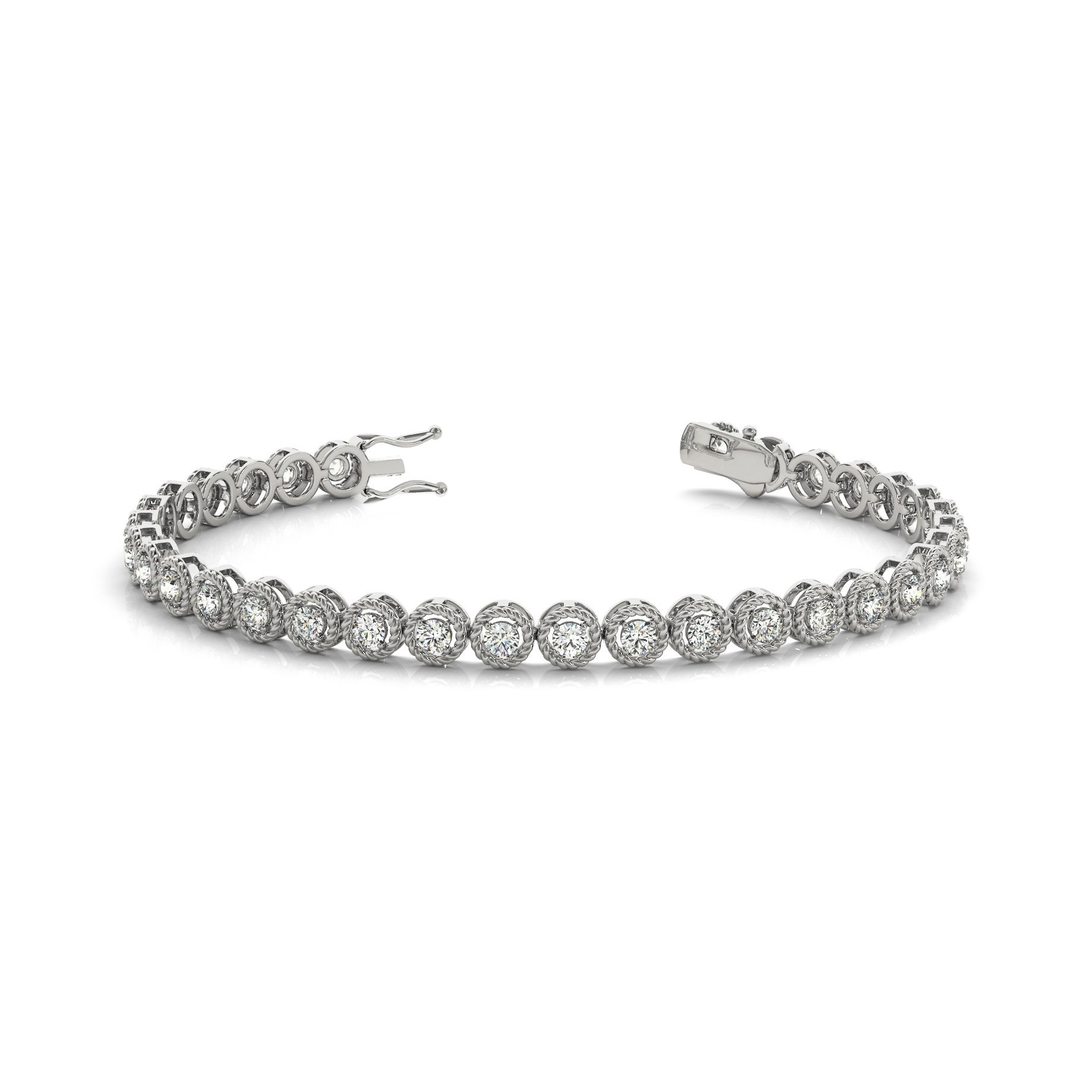 Rinoa Natural 2 Prong  Diamond Bracelet