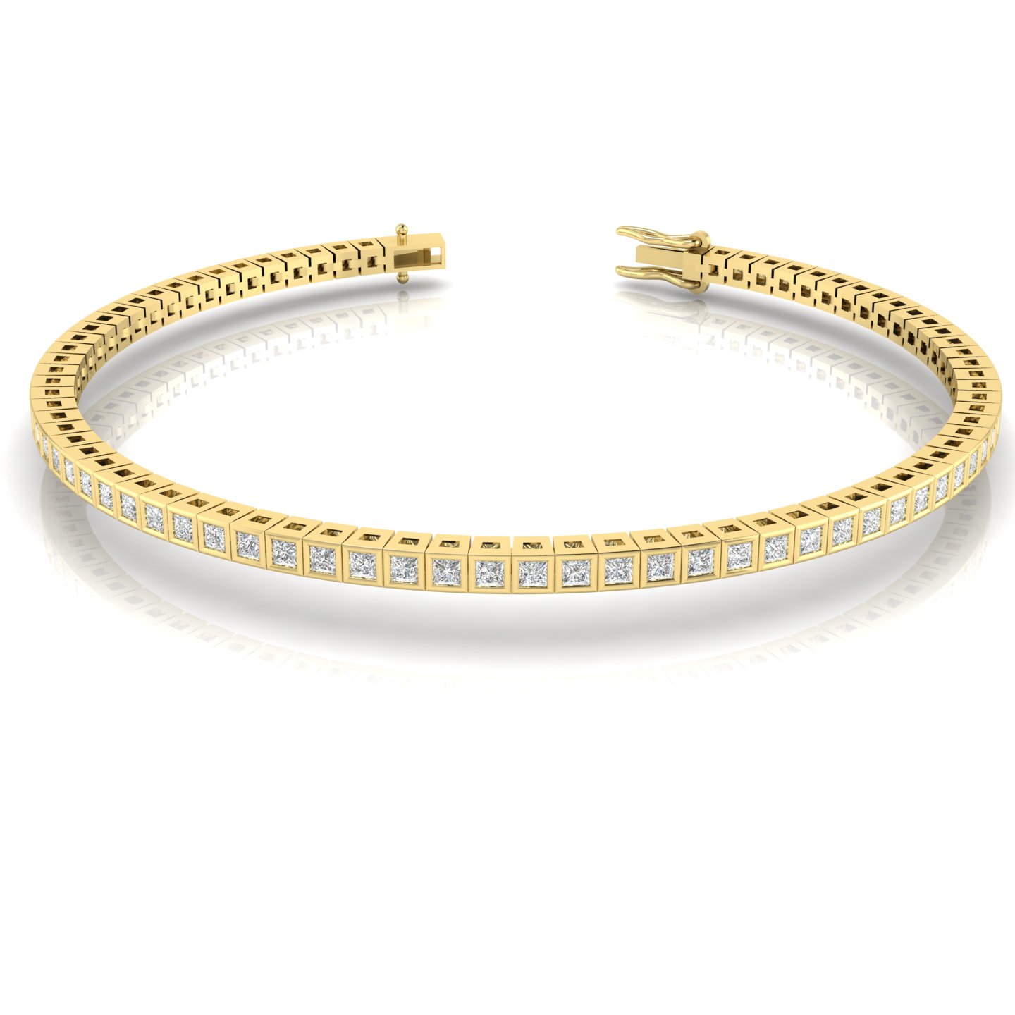 Rosey Natural Bezel Set  Diamond Bracelet