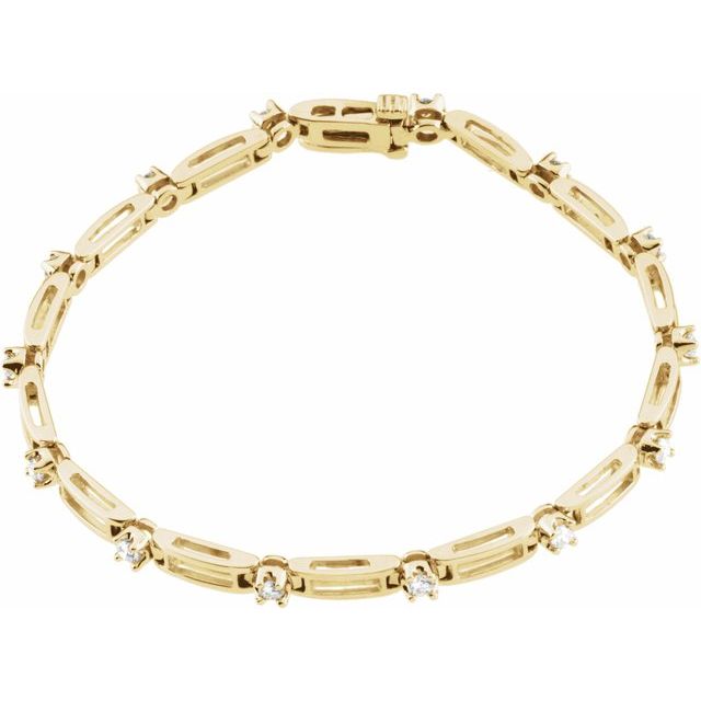 1 Ct Natural Round Cut Ruthie  Diamond Tennis Bracelets in Silver 925