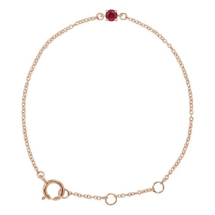 0.15 Ct Natural Ruby Round Cut Tatiara  in Silver 925