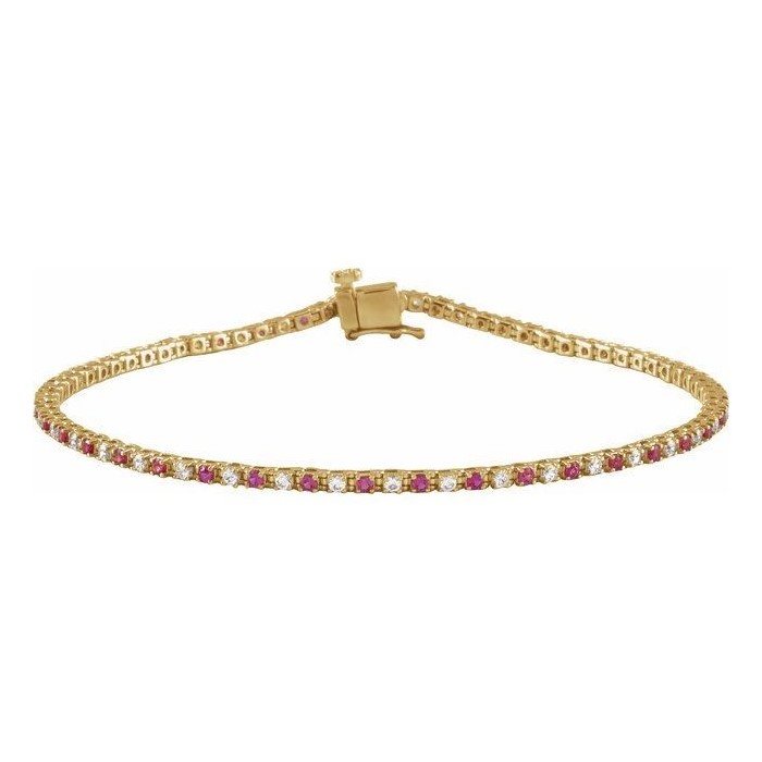 Tannaz Lab Grown Ruby  Diamond Bracelet