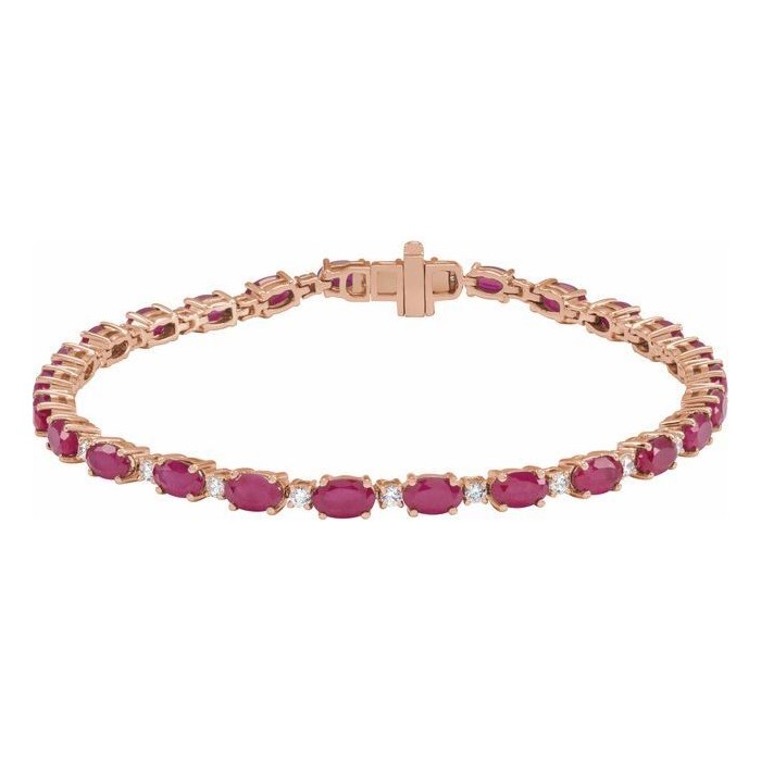 Trayce Natural Ruby  Diamond Bracelet