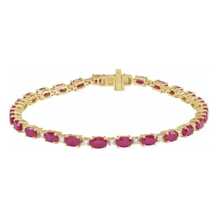 Trayce Natural Ruby  Diamond Bracelet