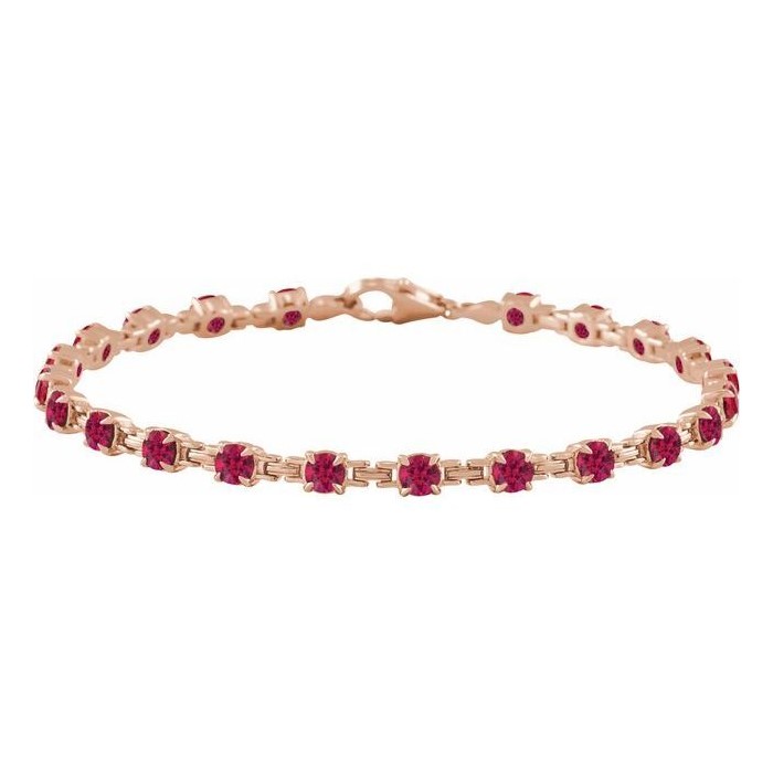 Trishanna Natural Ruby  Diamond Bracelet