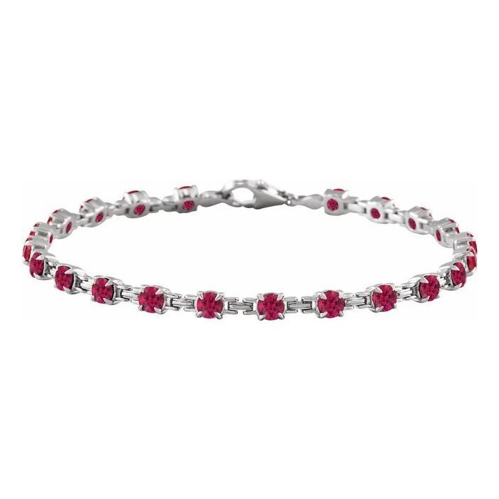 Trishanna 11.00 Carat Natural Ruby  Diamond Bracelet