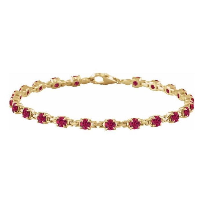 Trishanna Natural Ruby  Diamond Bracelet