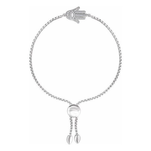 0.2 Ct Natural Diamond Round Cut Sysley  Friendship Bracelets in Silver 925