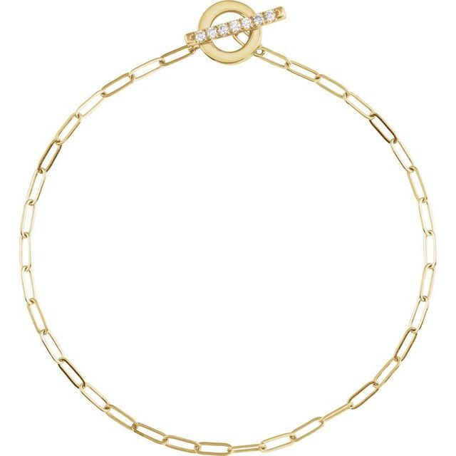 0.1 Ct Natural Diamond Round Cut Shellee  Chain Bracelets in Silver 925