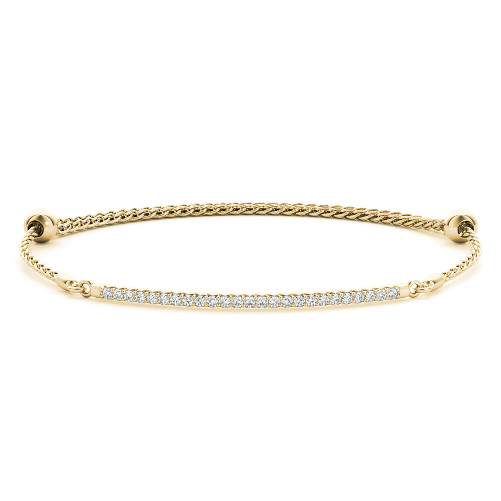 0.25 Ct Natural Diamond Round Cut Syuzanaa  Friendship Bracelets in Silver 925
