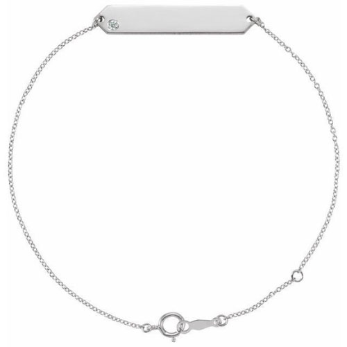 0.03 Ct Natural Diamond Round Cut Syndony Friendship Bracelets in Silver 925