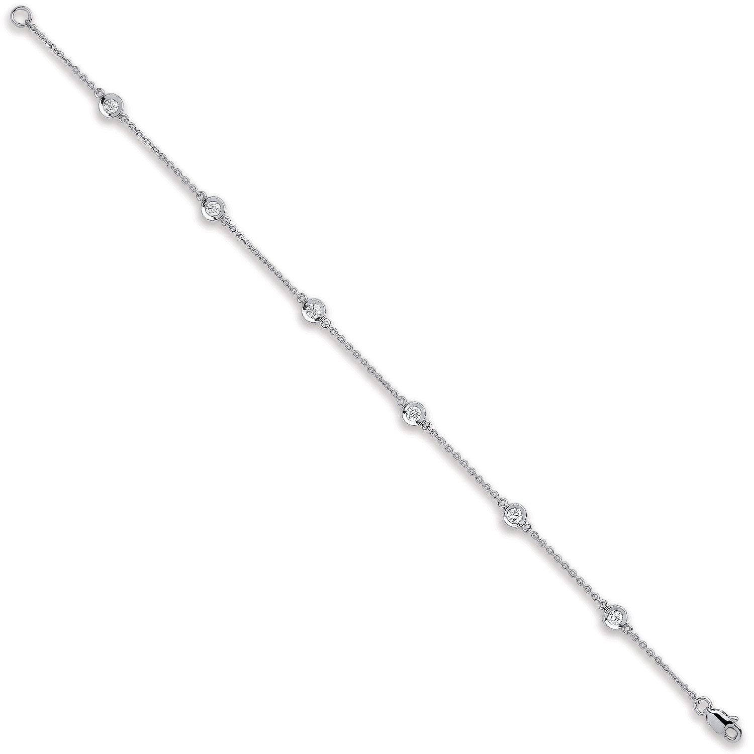 Tahesha 0.20 - 0.40 Carat Bezel Set Chain Diamond Bracelet | Sunshine Diamonds
