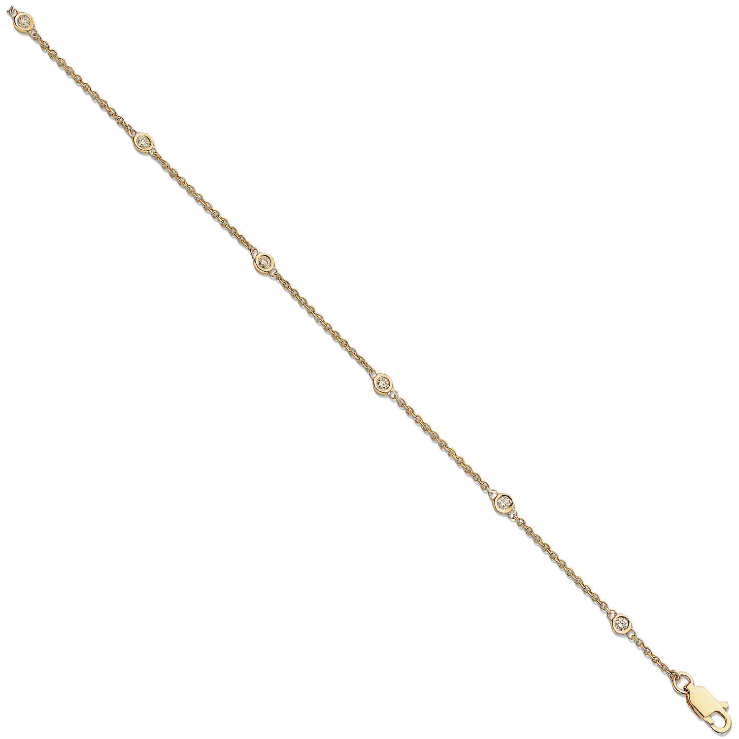 Tahesha Lab-Created Bezel Set  Diamond Bracelet