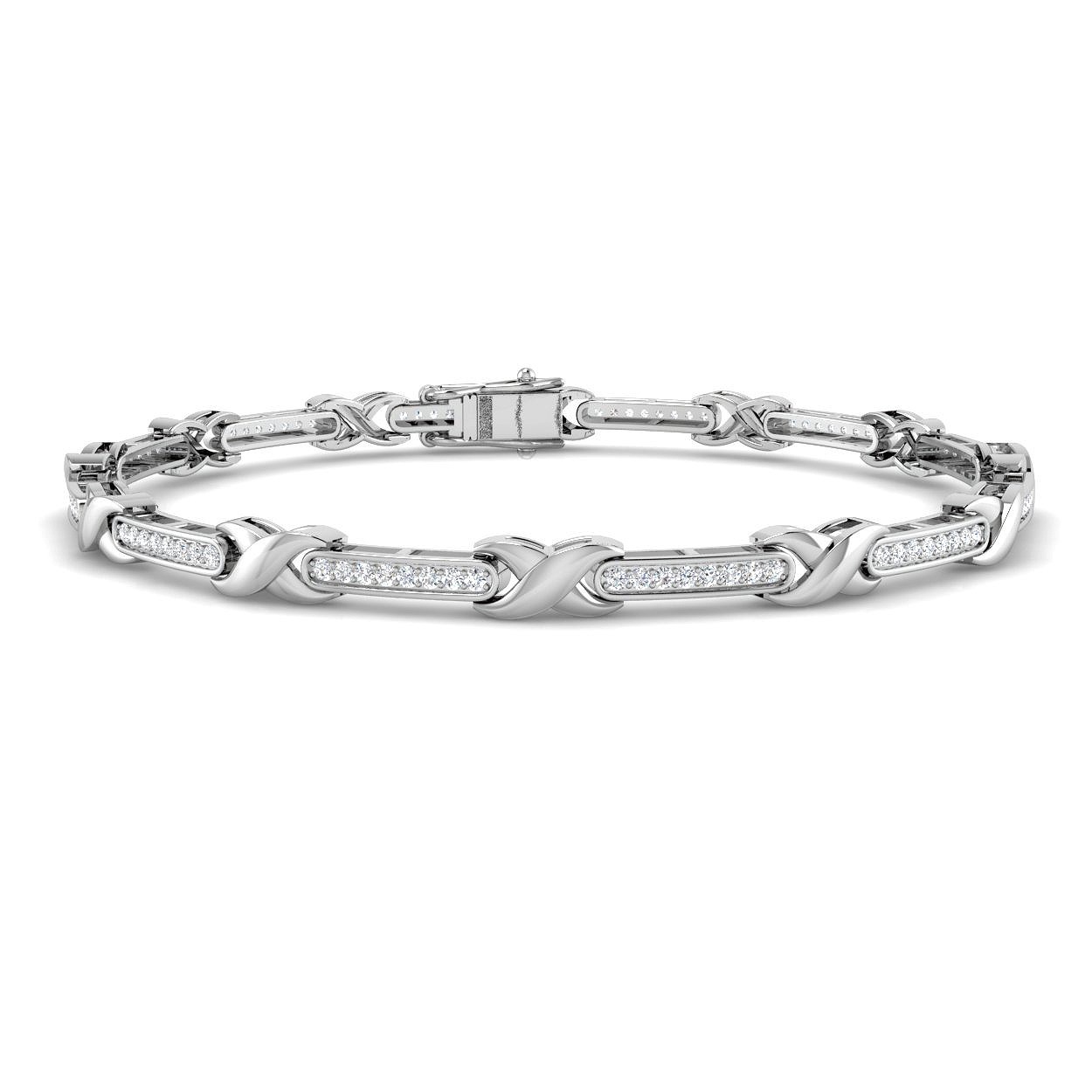 Hallie X-Link Diamond Tennis Bracelet