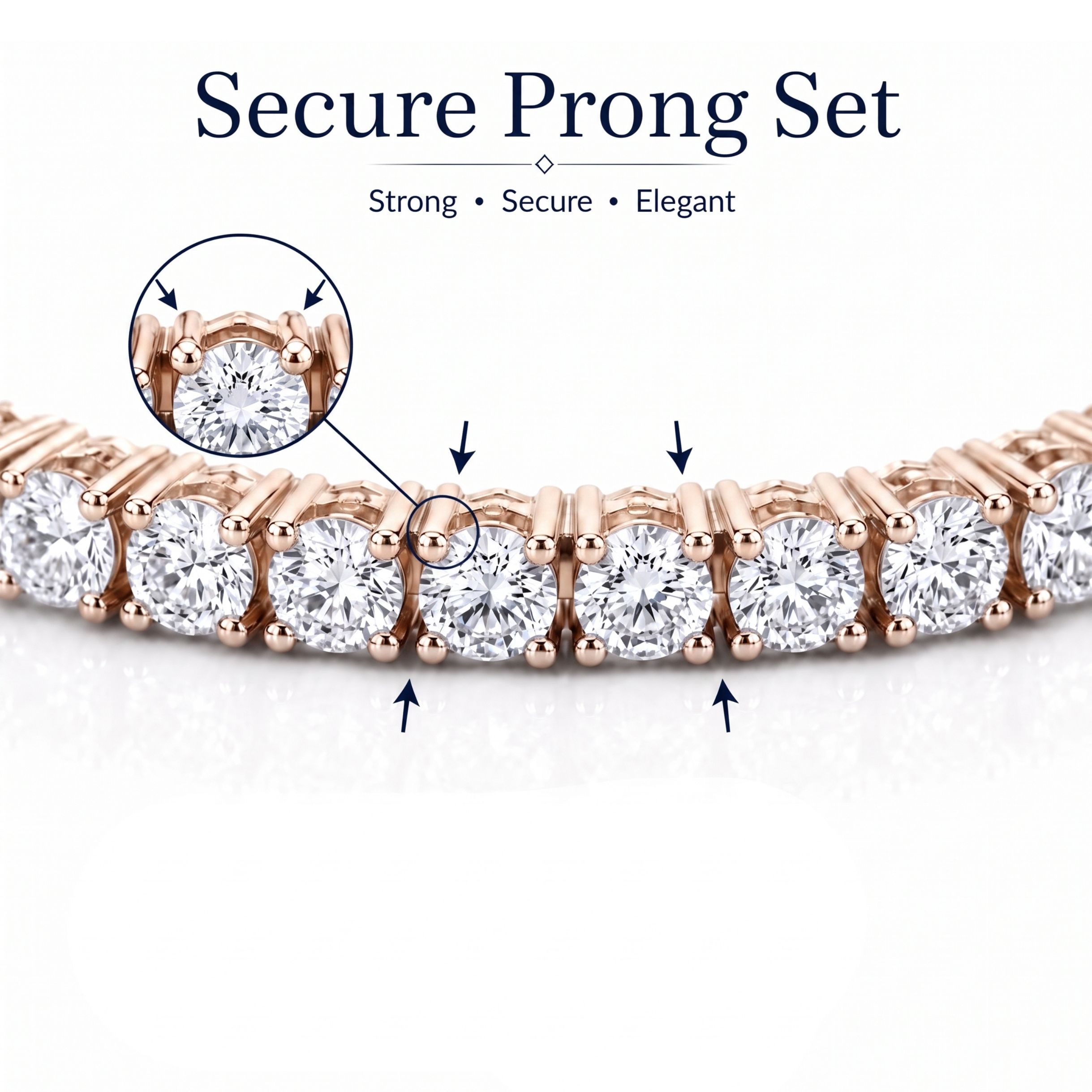 Paityn Round Cut 4 Prong Diamond Tennis Bracelet | Sunshine Diamonds