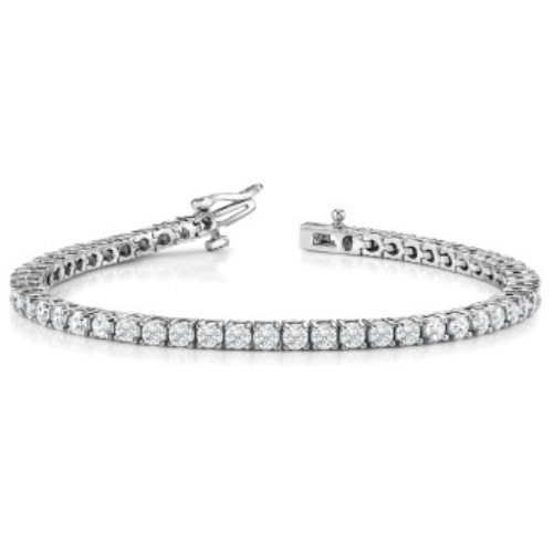 5.15 - 10.00 Carat Natural Round Cut Diamonds Claw Set Tennis Bracelet