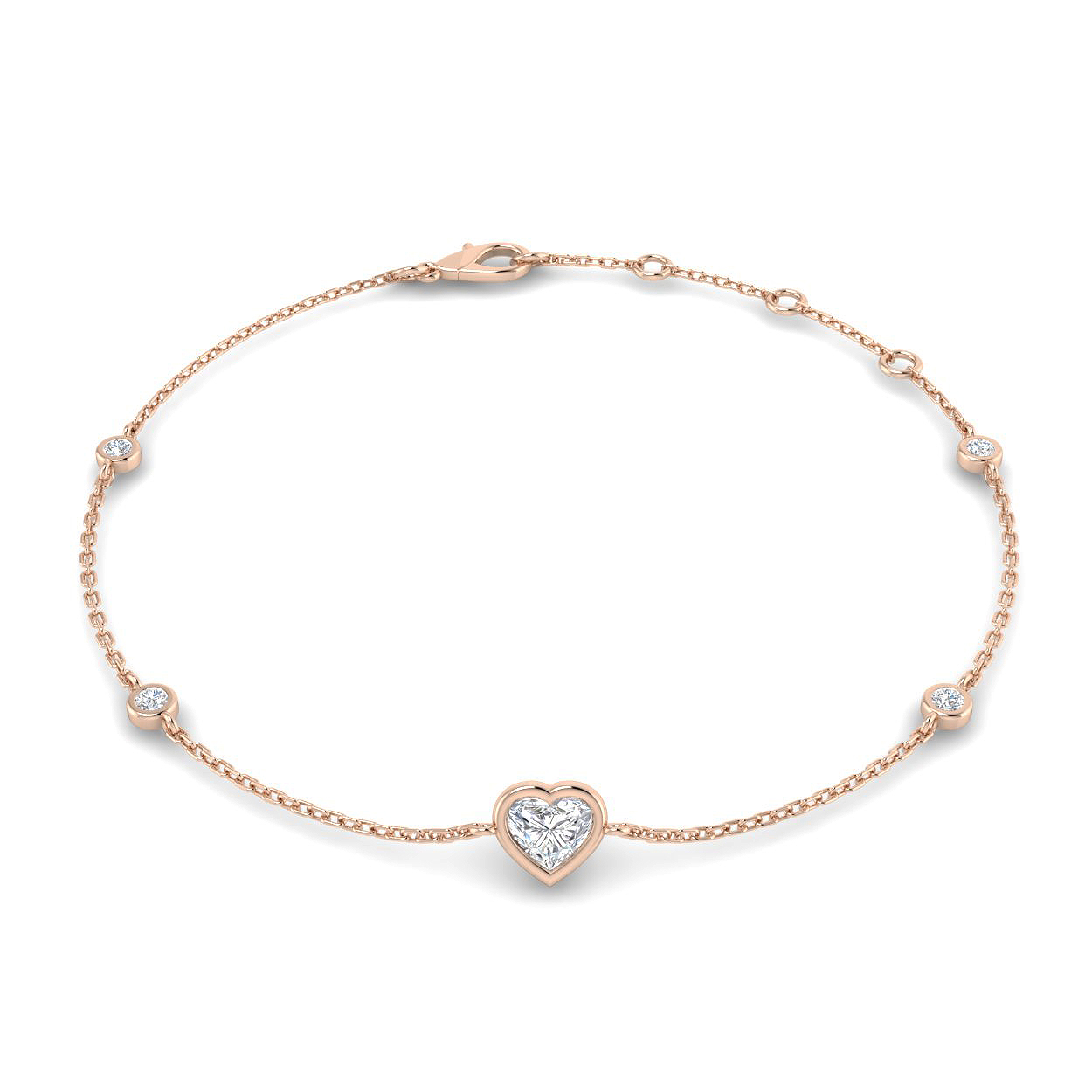 Eleri Heart Diamond Friendship Bracelet